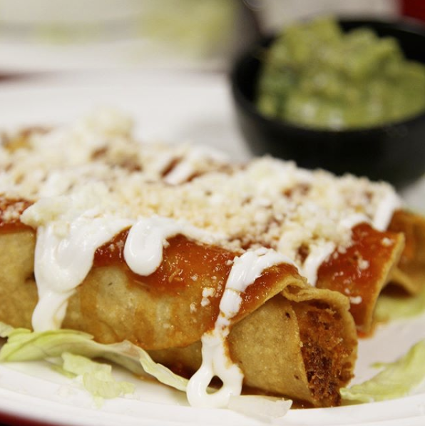 Anayas signature dishes TaquitosEl Mexicano BurritoChilaquiles Rojos